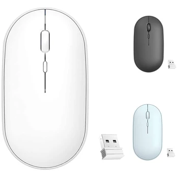 

2.4G Noiseless Rechargeable Mouse with USB Receiver Portable Computer Mice for Laptop, PC,