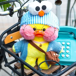 Muñecos de peluche Kawaii Lalafanfan para niños, peluches de pato amarillo, ropa cambiable y esponjosa, 2022