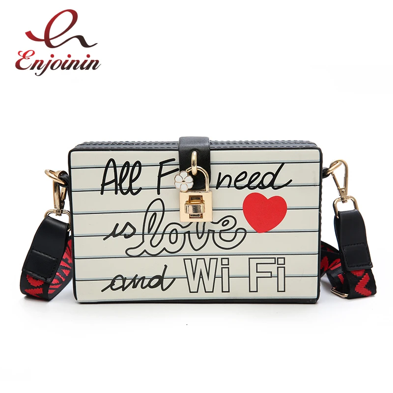 Fashion Letters Crown Box Design Women's Party Clutch Bag Shoulder