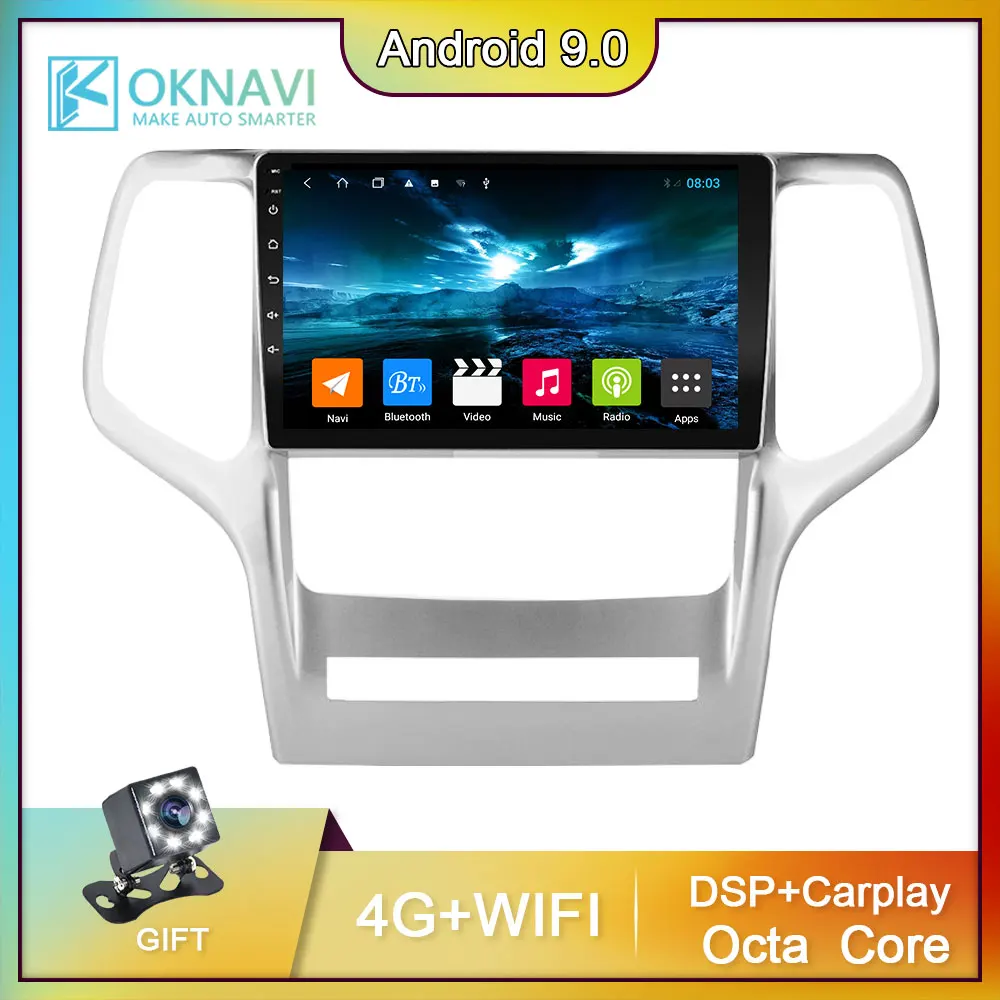 

9 Inch Android 9.0 Car Navigation GPS For Jeep Grand Cherokee WK2 2008-2013 Multimedia Player WIFI DSP Radio 2 Din No DVD Player