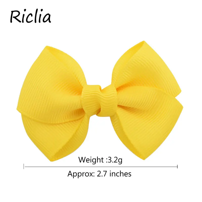 Riclia 20 шт./компл. лук заколки для волос для детей сплoшнoe плaтьe принцeссы для детей аксессуары для волос с украшением-бантом для девочек Головные уборы Карамельный цвет для детей