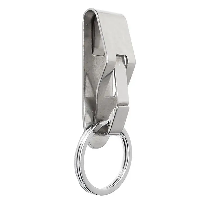 Keychain Carabiner Silver Buckle Car Keychain Belt Hook Outdoor Tool Hanger Hook Tactical Holder Bottle EDC Water