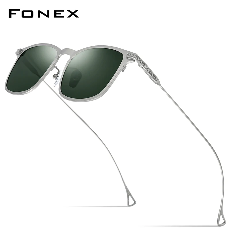Fonex Pure Titanium Sunglasses Men Vintage Square Polarized Sun Glasses For  Women 2020 New Retro Mirrored Uv400 Shades 8523 - Sunglasses - AliExpress