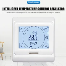 

Electric Weekly Programmable Touch Screen Thermostat LCD Digital Display Thermostat Intelligent Temperature Regulator For Home