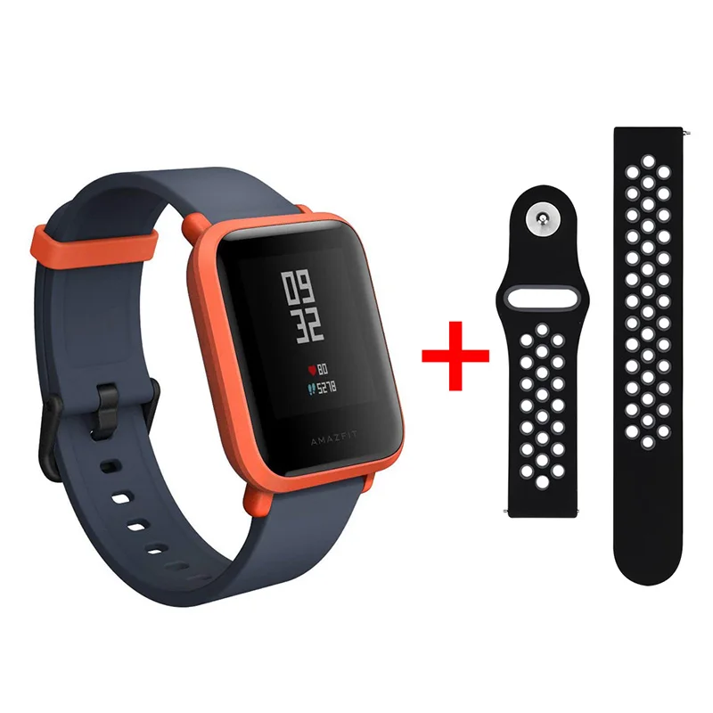 Xiaomi Amazfit Bip Smart Satch Globle Версия Huami Pace Lite IP68 GPS Gloness умные часы с частотой сердечных сокращений 45 дней в режиме ожидания - Цвет: addstrap023