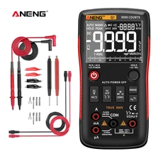ANENG Q1 True-RMS multimetro Digitale esr meter tester elettrico automotive dmm transistor tester peak resistenza meter