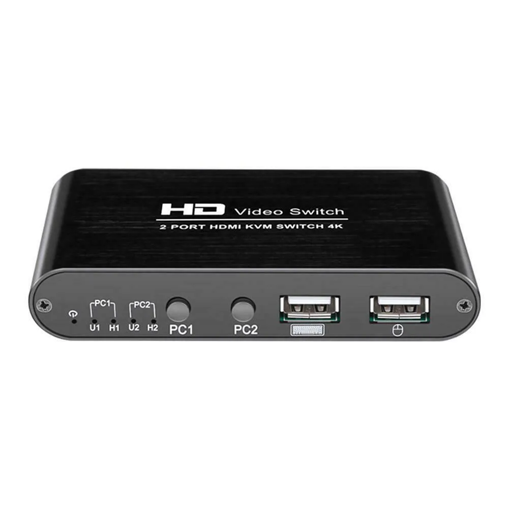 2 Порты и разъёмы мини мультимедийный KVM 4K Аудио Видео разветвитель подключи и играй дома для совместного использования монитор HDMI преключатель мыши клавиатуры Мышь