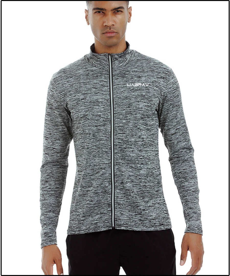 Осенняя куртка для бега с длинным рукавом, мужская уличная спортивная куртка, верхняя тонкая спортивная одежда для спортзала, мужская куртка на молнии для фитнеса