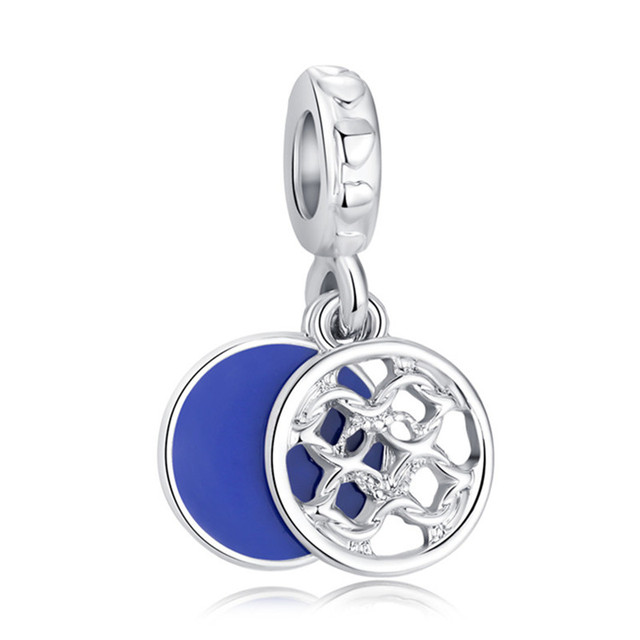 Retro Grid Pendant DIY Beads Suitable Original Pandora Charm Bracelet Ladies Jewelry Making Gifts