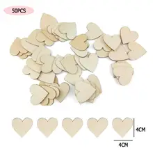 5/50 pçs 4 cm/5 cm de madeira amor coração decoração do casamento festival diy festa celebração ornamento criativo adereços dia dos namorados decoração(China)