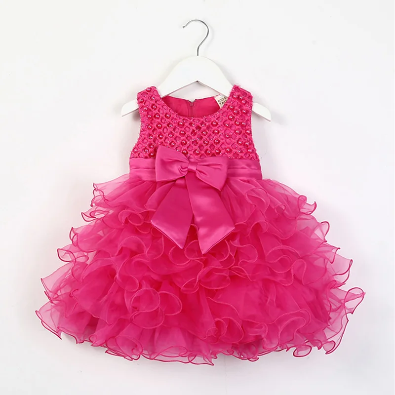 Crystal Bead Baby Girl Dress Fashion 