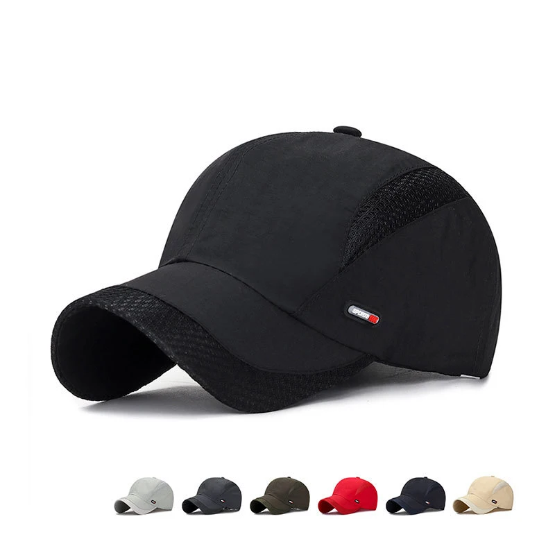 

2020 Summer New Mens Outdoor Sport Sunscreen Baseball Hat Running Visor Cap Breathable Quick Dry Mesh Caps Gorras Chapeu