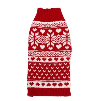 

Winter Warm Dog Sweater Snowflake Pet Dog Coat Red Christmas Pet Dog Clothes Santa Claus Costume Outwear Coat for Christmas