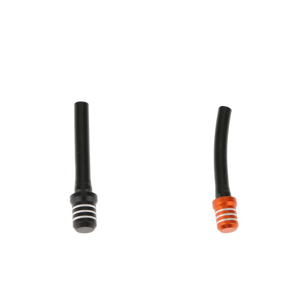 2pcs 8mm 5/16 inch Gas Fuel Cap Air Vent Hose Breather Pipe w/ One-way Valve for ATV Quad Dirt Bike Motocross, Black & Orange