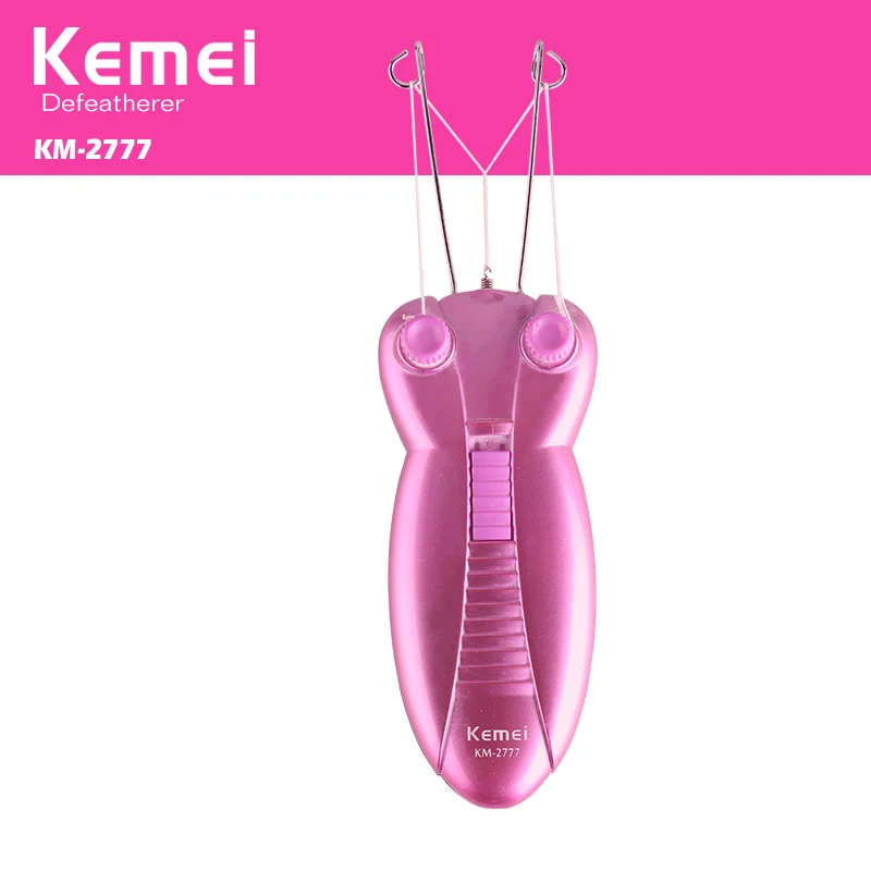 Kemei KM-2777 Эпилятор Леди лицо хлопок нить Defeather эпилятор для женщин лица машина для удаления волос ЕС разъем