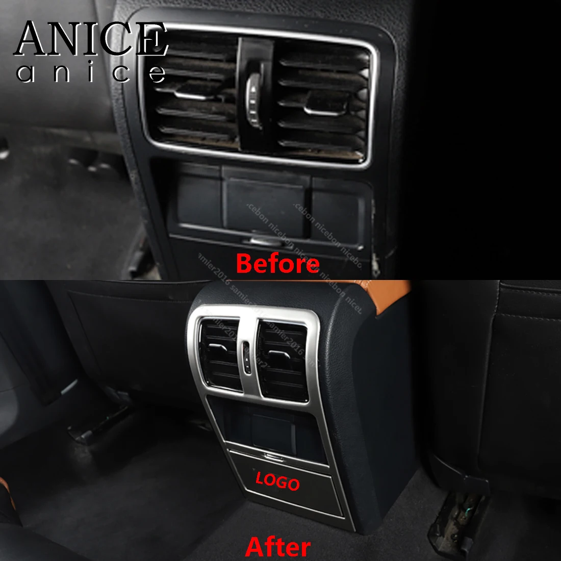 stainless steel Rear Air Outlet Decorator Cover Trim Fit For Volkswagen CC 2009- Passat Alltrack Variant 2009