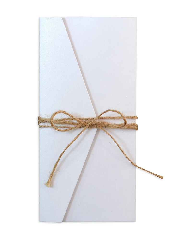 10pcs Retro DIY Kraft Paper Invitation Greeting Card with Envelope Handmade Dry Flower Wedding Part - 4.00041E+12