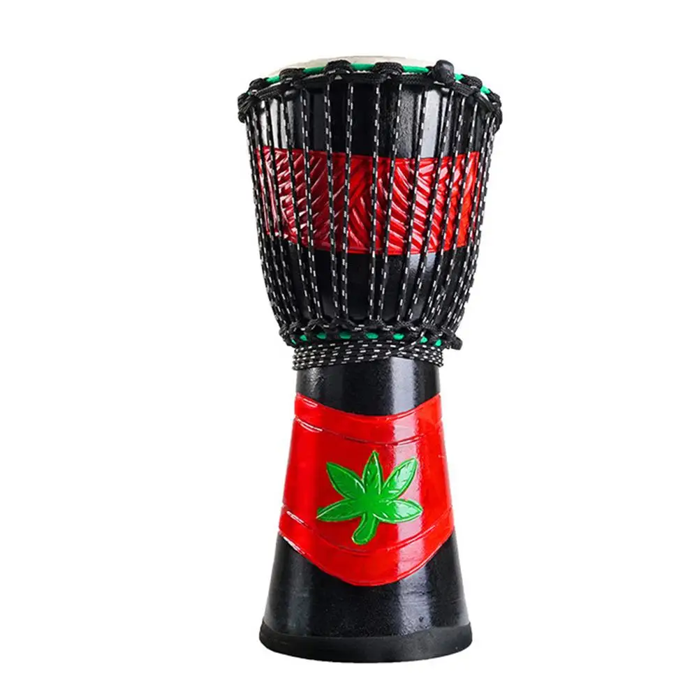 C Африканский барабан ручная роспись Djembe барабан из красного дерева козлиная кожа барабанная головка для детей стартер начинающих 8 дюймов - Цвет: C