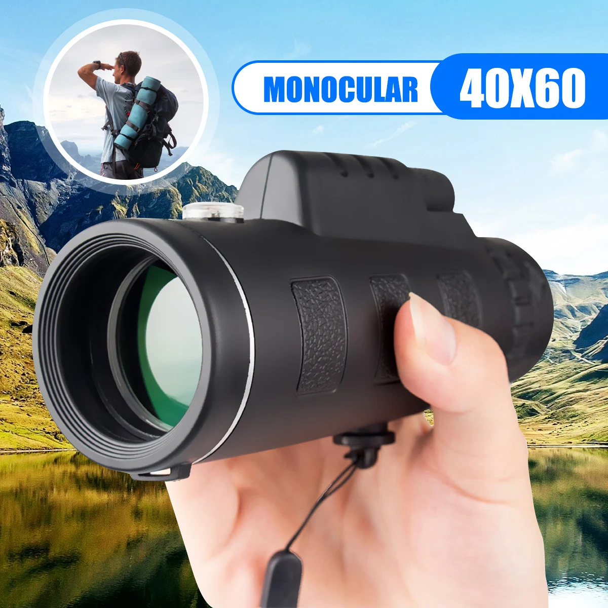 

40X60 Day & Night Vision Dual-Focus HD Optics Zoom Monocular Telescope Waterproof Super Clear for Outdoor Hunting