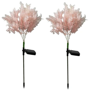 

Solar Garden Lights, Outdoor Decorative Lights, 2 Sets of Garden Lights, Outdoor Patio Decoration (Pink)