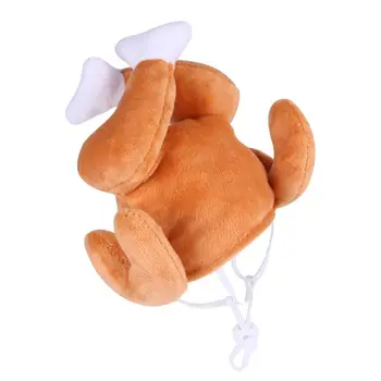 

Pet Costume Drumstick Cat Hat Dog DressUp Headwear Neck Ear Warmer Halloween Festival Party Cosplay