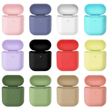 

TPU Silicone Case Cover for Airpods 2 Wireless Bluetooth Headset Earphone Case Bag Funda For Airpods 1 Normal Original Shell