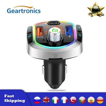 

Car FM Radio Adapter Music Player Car MP3 Player FM Transmitter Car QC3.0 USB-C Fast Charger Wireless Bluetooth 5.0 FM Car Kit