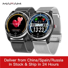 MAFAM MX9 ЭКГ ppg Смарт часы измерения артериального давления smartwatch водонепроницаемый ip68 android ios спортивный браслет для мужчин и женщин