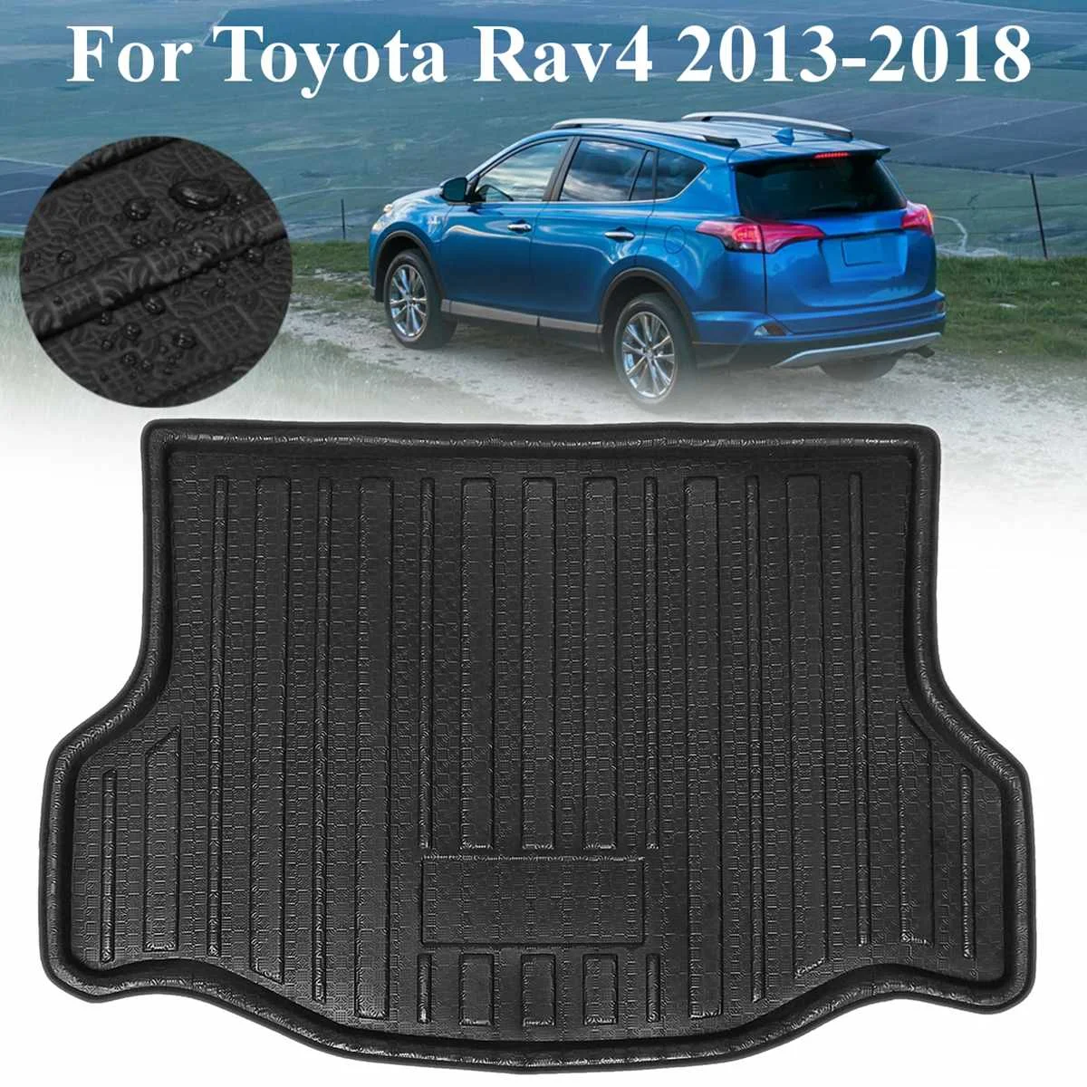 Задний коврик для багажника напольный поднос водонепроницаемый Toyota Rav4 2013 2014 2015