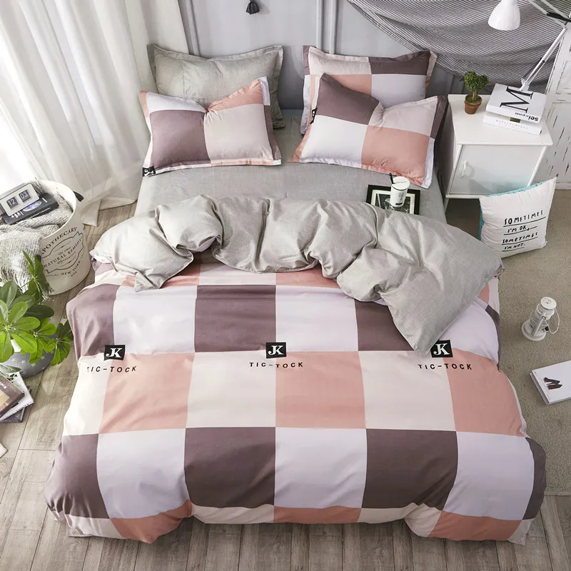 High Quality 4pcs Bedding Sets King Queen Twin Full Sizes Bedding Sets Quilt Duvet Cover Bed Sheet with Pillowcases for Bedroom
