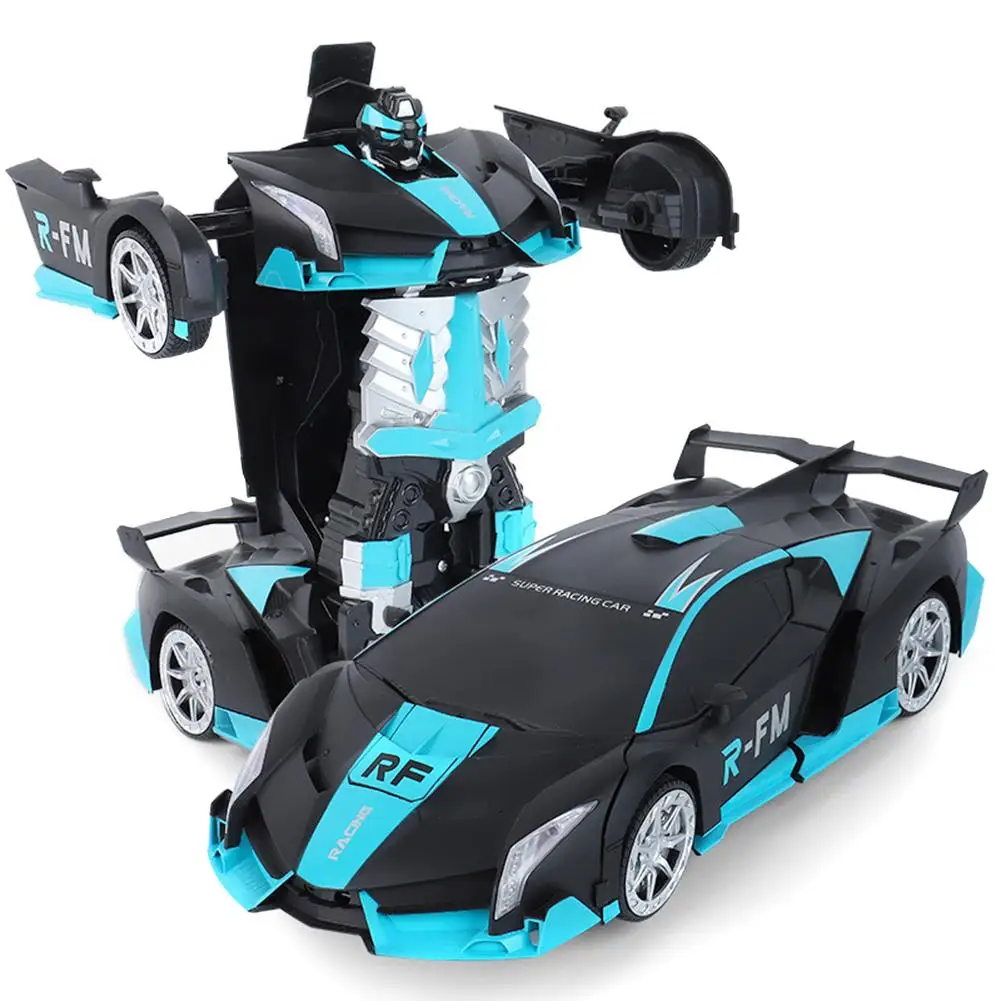 Rc Transformer 2 In 1 RC Car Driving Sports Cars Drive Transformation Robots Models Remote Control Car RC Fighting Toy Gift