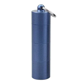 

Aluminum Alloy Travel Storage Outdoor Hygienic Mini Multi Grid Pill Box With Key Ring Daily Weekly Waterproof Portable Emergency