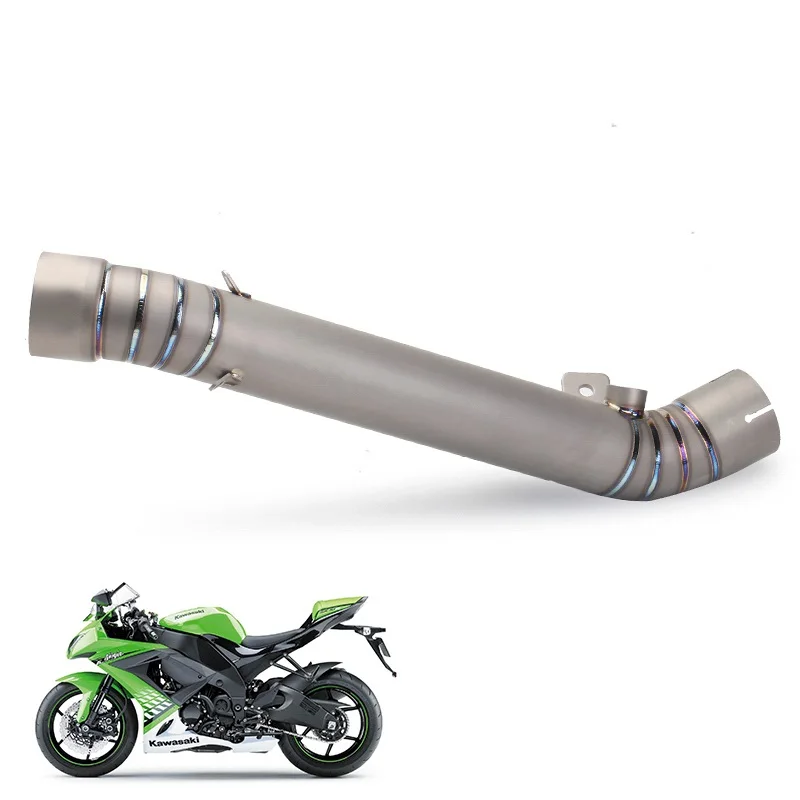 ZX10R-1018 без шнуровки глушитель для мотоцикла средняя труба из титанового сплава выхлопная труба для Kawasaki ZX10R