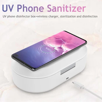

15W Wireless Charger Personal Sanitizer Disinfector Case Sterilizer Box UV-C Phone Sanitizer Mask Toothbrush Disinfector