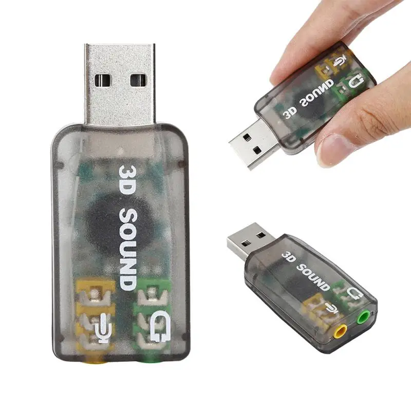 

1 Pcs 3.5MM USB External Audio Sound Card Virtual Surround Speaker Audio Sound Card Virtual Sound Adapter For PC Laptop TXTB1