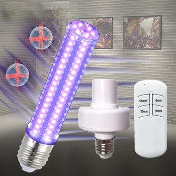 

E27 Bathroom Aluminium Hotel UV Restaurant Living Room Deodorization With Remote Control Rustproof LED Corn Bulb