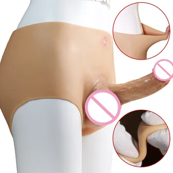 Hollow/Solid Silicone Realistic Dildo Pants For Men Super Soft Female Masturbator Strapon Penis Pants Sex Toys for Lesbian Women 3