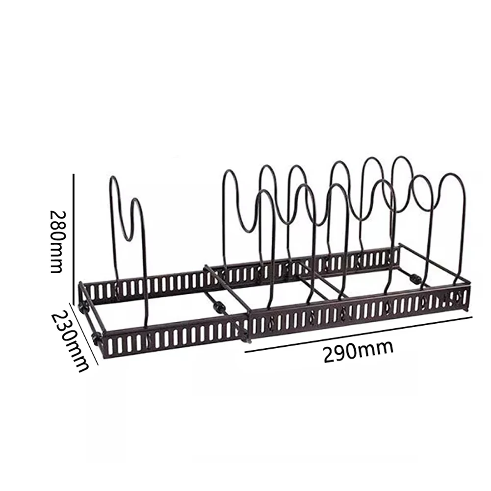 5 слоев Кухня Органайзер Ресторан железная кухонная посуда прочные домашние регулируемая стойка Подставка Для Сковороды кастрюлю крышкой Экономия пространства бесплатный стенд