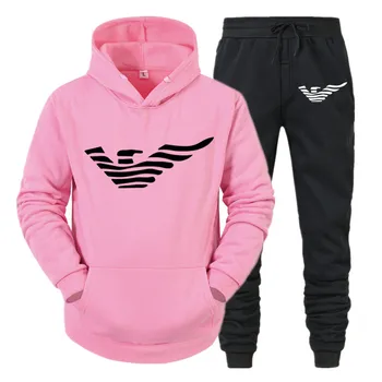 

Men Hoodies Sets Tracksuit Homme Hooded Sweatshirts+pants Pullover Hoodie Sportwear Suit Casual Men 、rprint Men's Sets