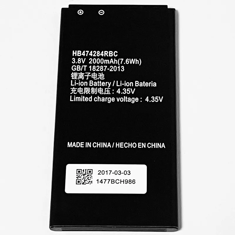 3 8 V 2000 мА/ч HB474284RBC для Huawei Честь 3C играть Hol U10 T10 T00 Honor Holly U19 батарея|Аккумуляторы