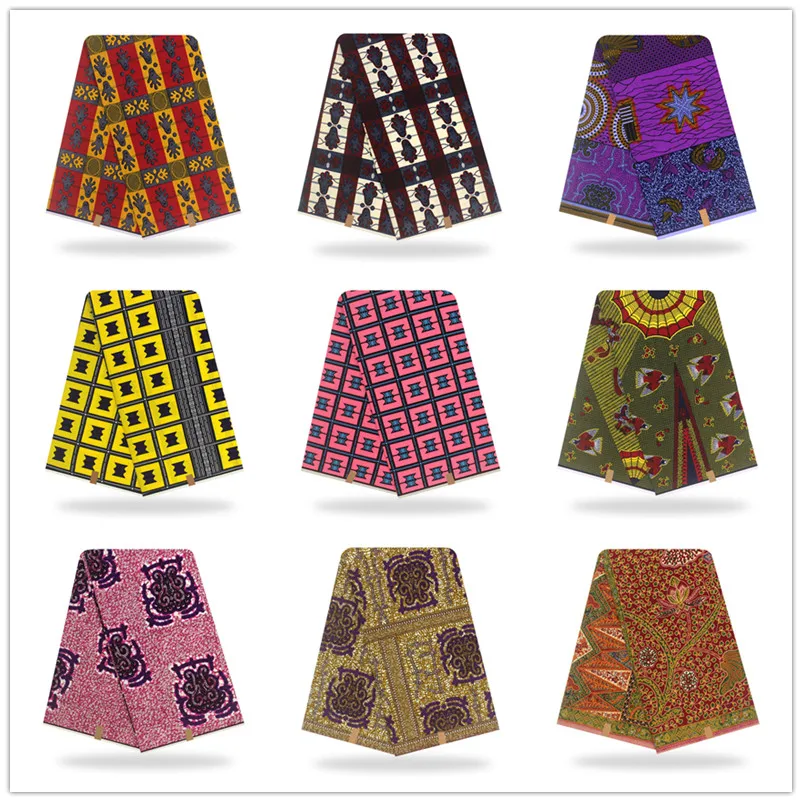 Африканская батик, восковая ткань, пагне, воск, Анкара, восковая ткань, Африканский воск, принты золотого цвета, тонкая ткань, 6 ярдов, для шитья свадебного платья