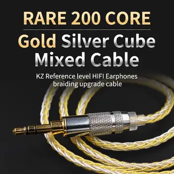 

KZ B/C/MMCX Pin Plug 200 Cores Braided Earphone Cable for ZSN/ZST/ZS10/AS10/ES3 for DIY Replacement Headphone Audio