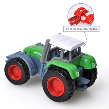 

4Pcs/Sets Alloy Engineering Farm Tractor Truck Model Simulation Educational Toy Vehicle Car Set For Children Gifts H