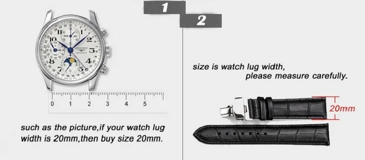 GUANQIN Genuine Cow Leather Watchband 18mm 20mm 22mm 24mm Gold Push Button Hidden Clasp Watch Straps Brand Watches Belt (1)