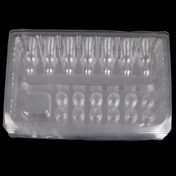 

20Pcs Disposable Plastic Tattoo Cartridge Needles Holder Stand for Most Cartridge Tattoo NeedlesTray Clear Color