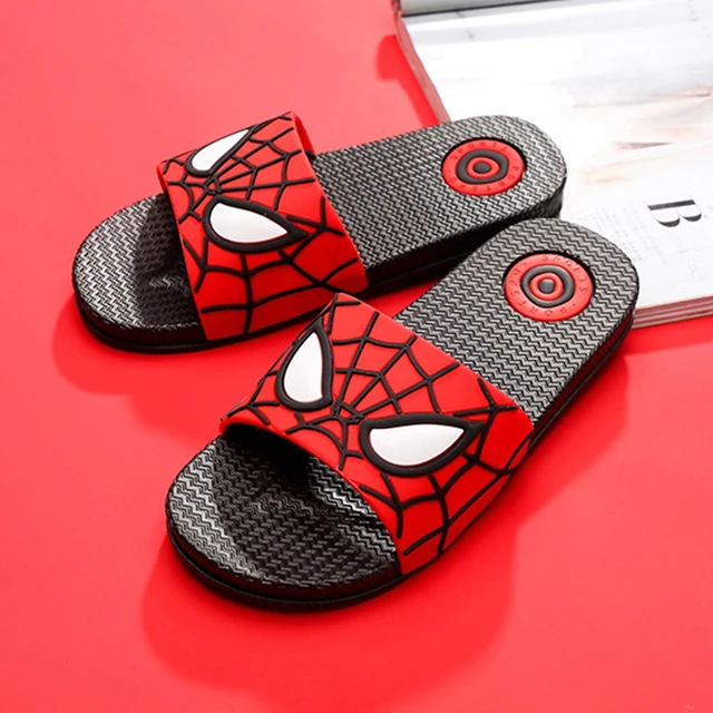 Chaussons d'été Spiderman Pantoufles d t pour enfants jolies sandales de dessin anim tongs pour b b s gar