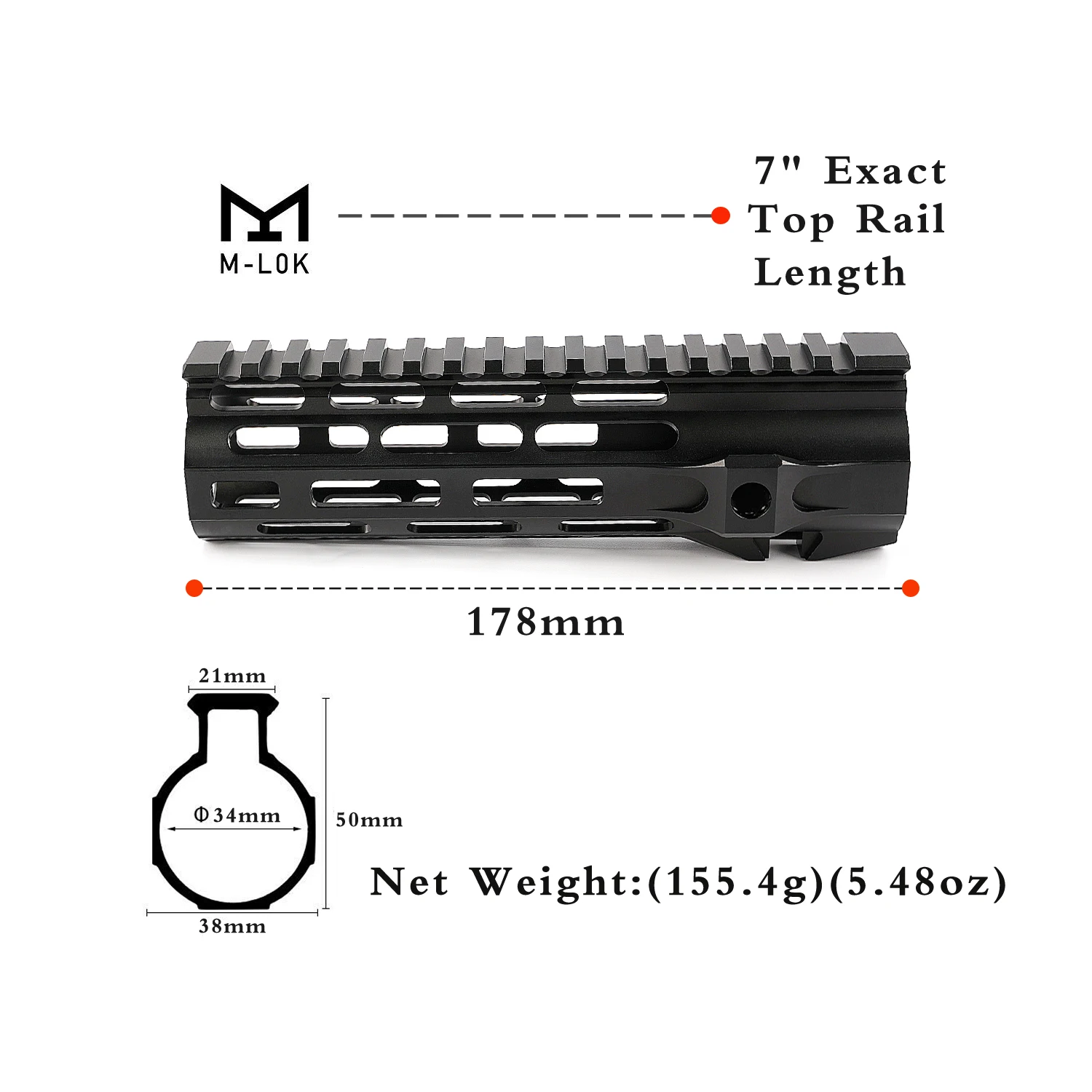 M-Lok handguard " поплавок Охота Тактический AR 15 m4 m16 handguard rail handguard