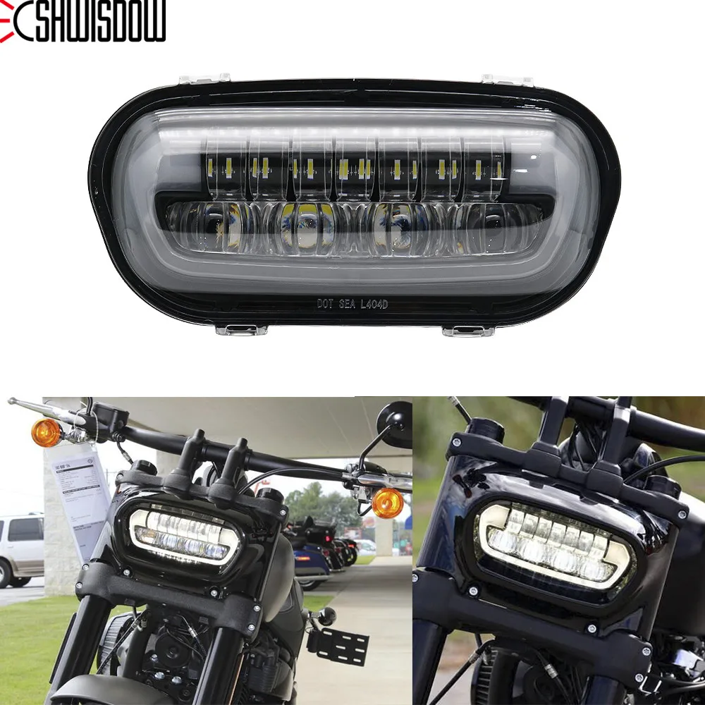 Для Fat Bob мотоциклетные фары Fat bob светодиодные фары дальнего света " fat bob огни 9" 40 Вт светодиодная фара для мототранспорта для fat bob