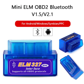 ELM327 Bluetooth OBD2 V1.5/2,1 Мини Автомобильный сканер, считыватель кодов OBD2 протокол для Android/Windows/Symbian автомобильный диагностический инструмент ELM327 Bluetooth OBD2 V1.5/2,1 Мини Автомобильный сканер, считыватель кодов OBD2 протокол для Android/Windows/Symbian автомобильный диагностический инструмент