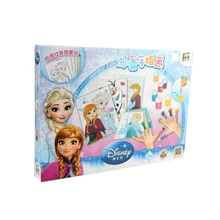 Дисней Дети пигмент-мытье пальцев живопись игрушки наборы девушки граффити ладони напечатанные акварельные краски